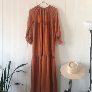 Capulet burnt orange maxi dress